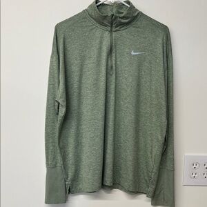 Nike Olive Green Quarter-Zip Pullover